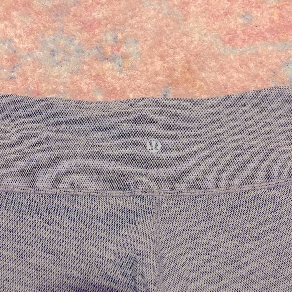 3/4 Length Blue Melange Lululemon Leggings